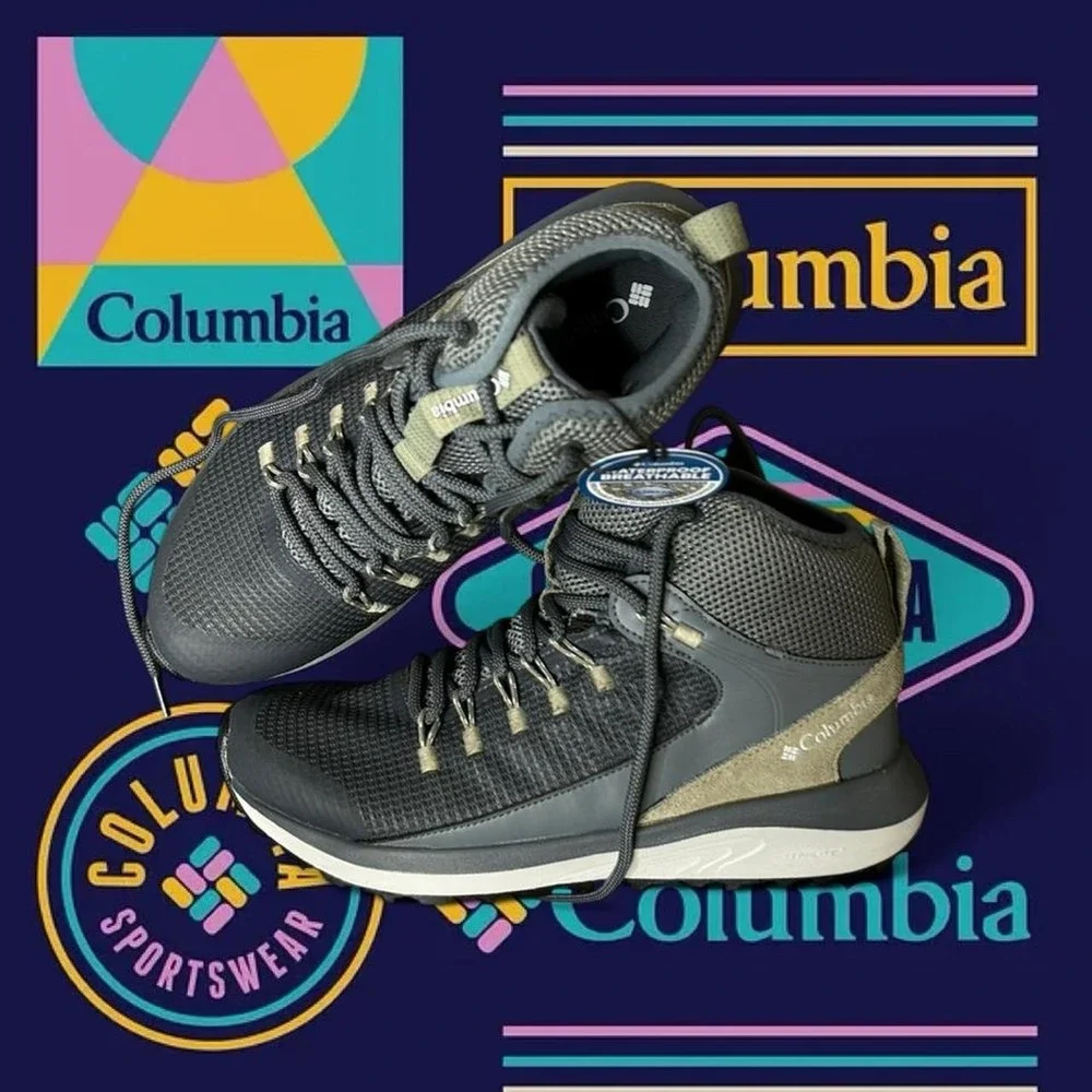 Columbia Waterproof Hiking Boots Grey Trail Shoes